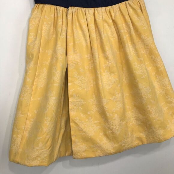 Molly B Blue Cream Yellow Reversible 2 Skirts in 1 Tie Waist Mini Wrap Skirt - Picture 10 of 16